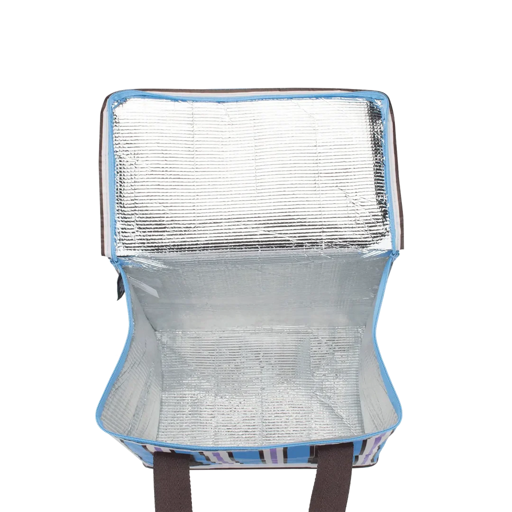 KOLLAB Choc Brown Stripe Cooler Bag