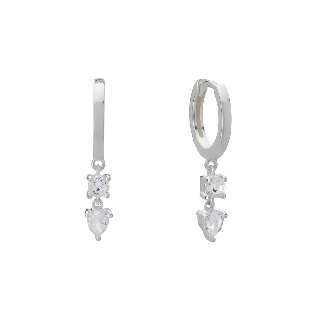 Murkani Double Drop Huggies Sterling Silver