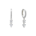 Murkani Double Drop Huggies Sterling Silver