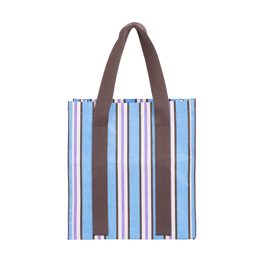 KOLLAB Choc Brown Stripe Market Bag