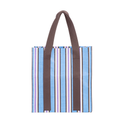 KOLLAB Choc Brown Stripe Market Bag