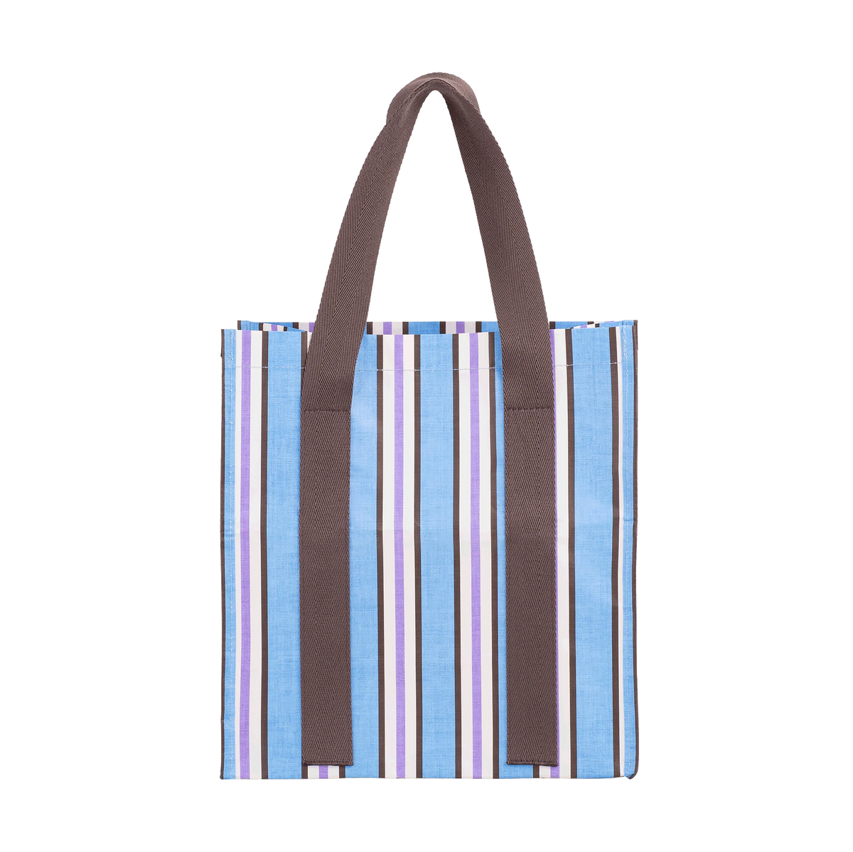 KOLLAB Choc Brown Stripe Market Bag