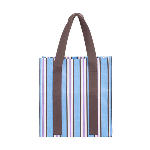 KOLLAB Choc Brown Stripe Market Bag
