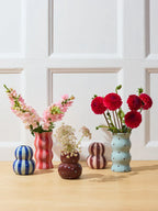 Fonda Vase Tonal Blue Stripe