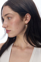Tessa Pearl Hoop Gold