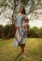 Wave Skirt Atlas Stripe