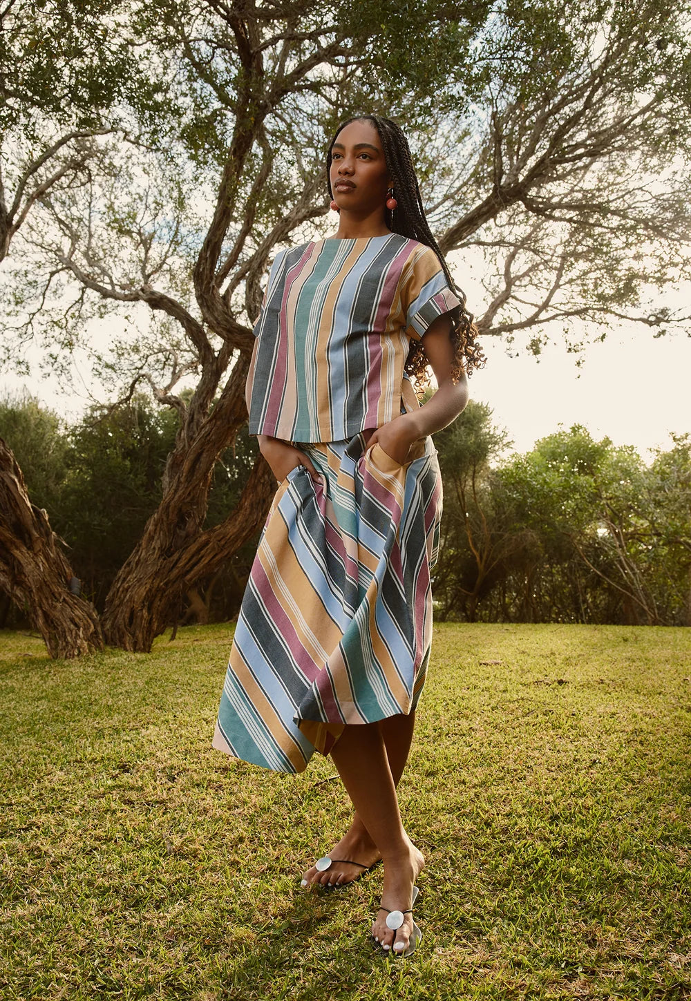 Wave Skirt Atlas Stripe