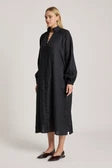 Bajau Button Dress - Black