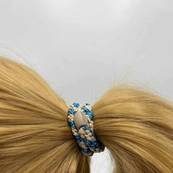 KKNEKKI Blue Silver Glitter Stripe