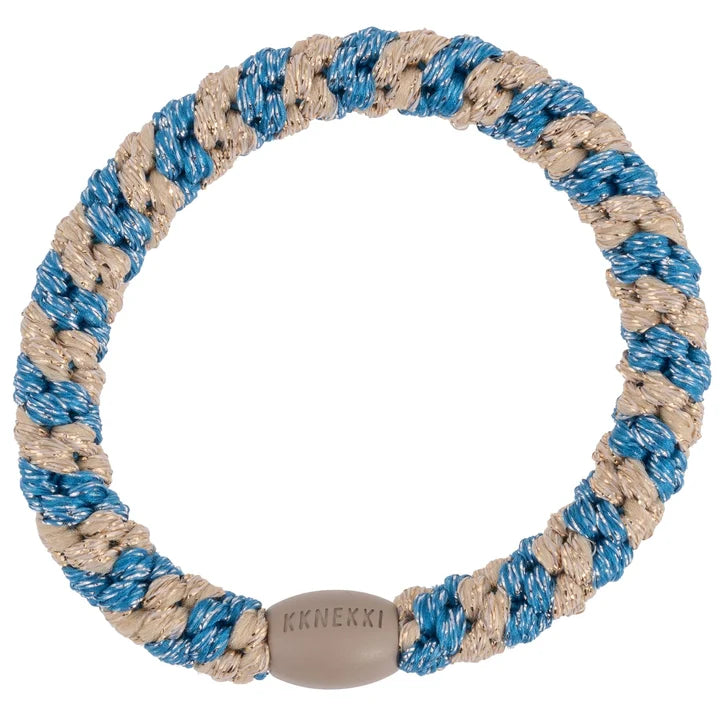 KKNEKKI Blue Silver Glitter Stripe
