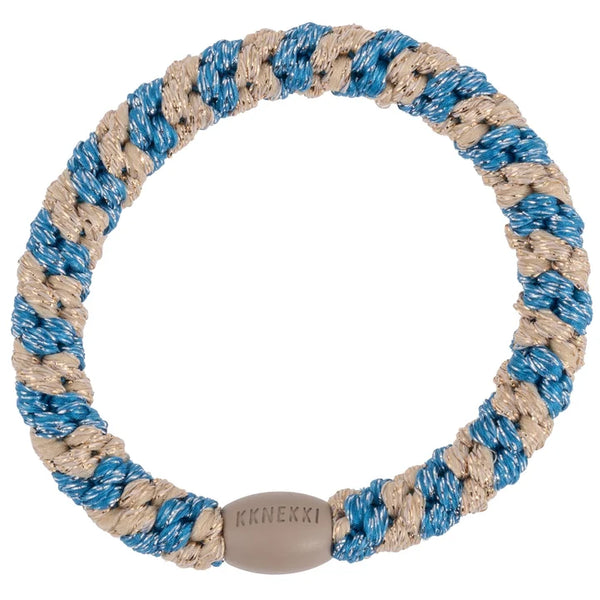 KKNEKKI Blue Silver Glitter Stripe