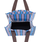 KOLLAB Choc Brown Stripe Market Bag