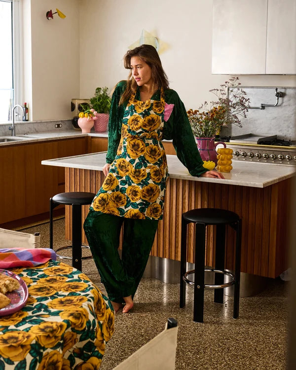 Golden Peony Apron