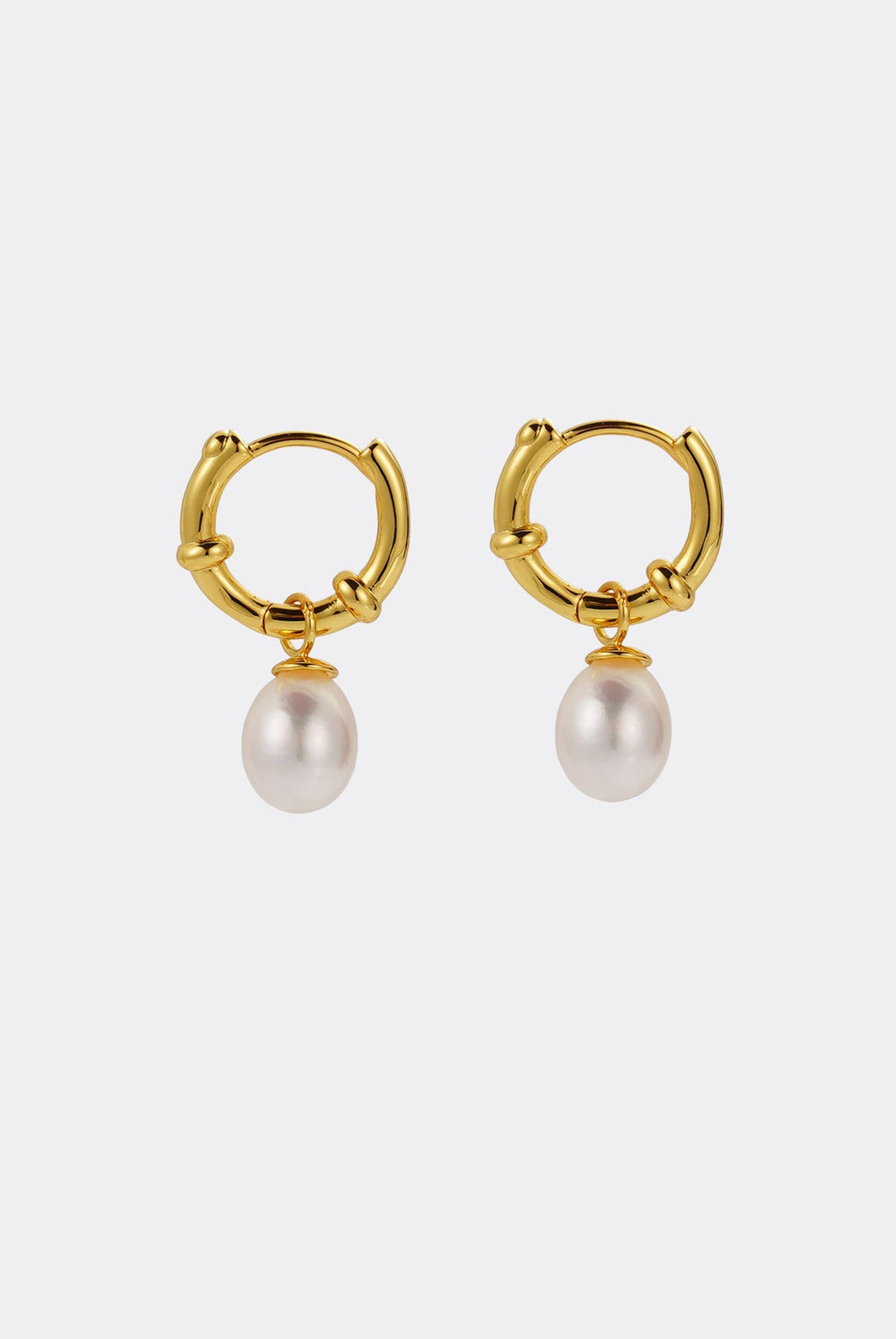 Tessa Pearl Hoop Gold