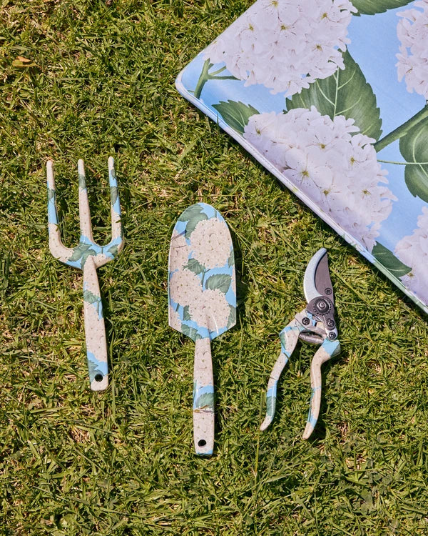 Hydrangea Blue Garden Tools and Gloves Set One Size
