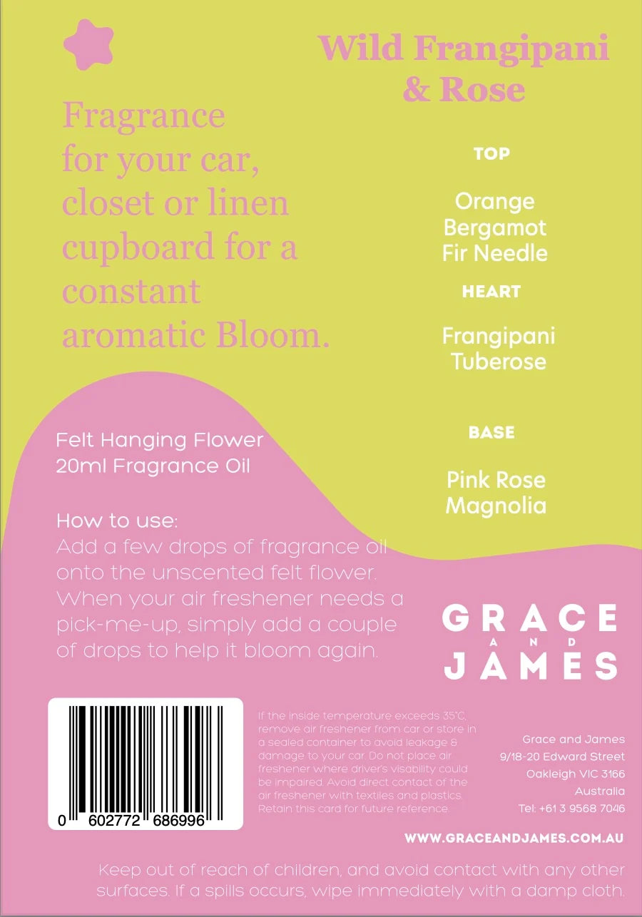 Bloom Wild Frangipani & Rose Air Freshener