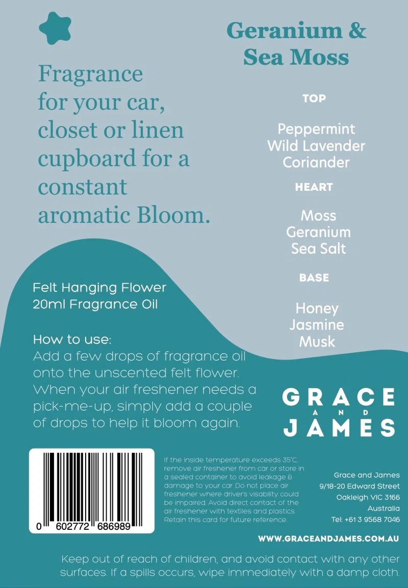 Bloom Geranium & Sea Moss Air Freshener