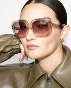 Last Dance Crystal Latte Sunglasses