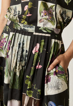 Alma Yoke Skirt Charcoal Floral