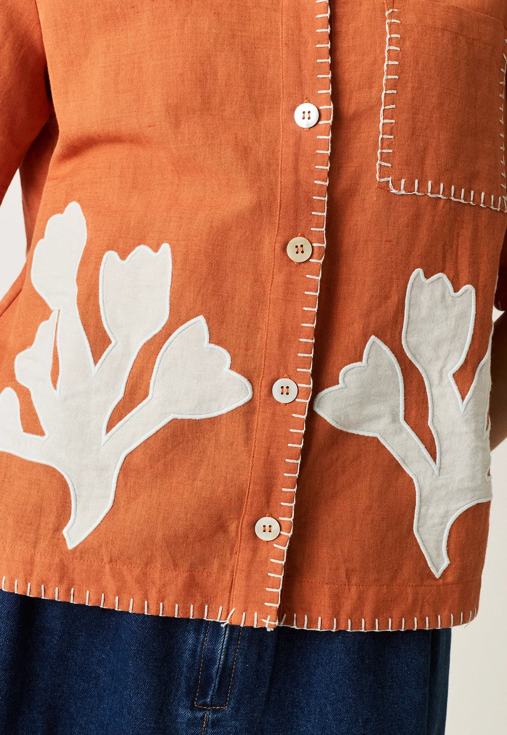 Summer Shirt Blossom Applique