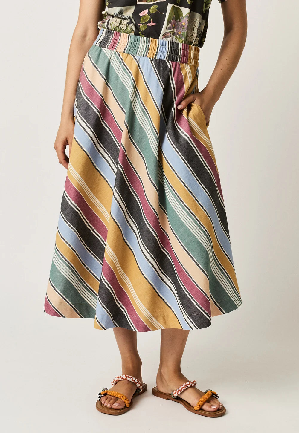 Wave Skirt Atlas Stripe