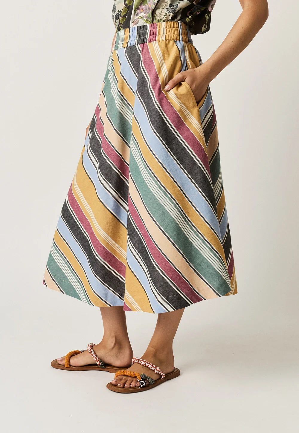 Wave Skirt Atlas Stripe