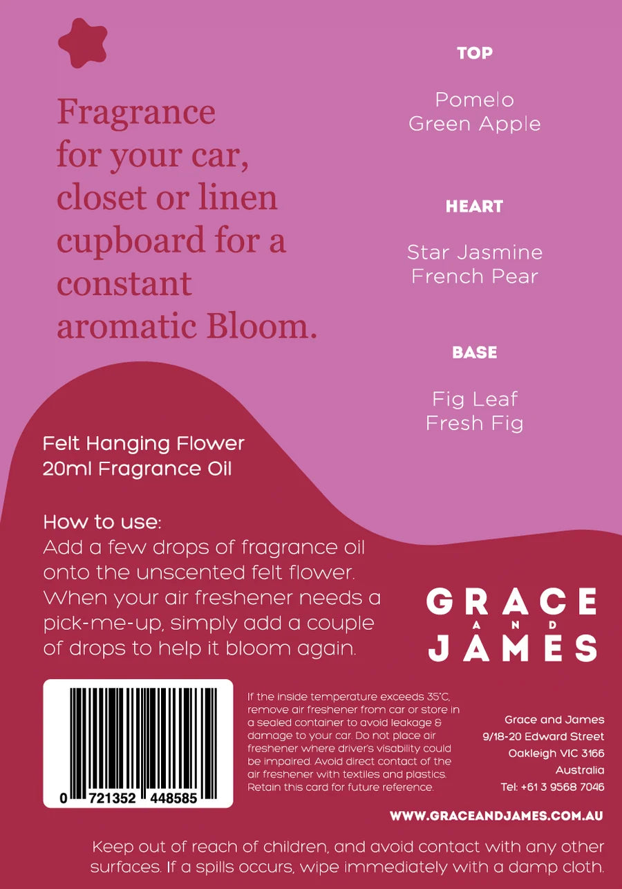 Bloom Turkish Fig & Pear Felt Air Freshener