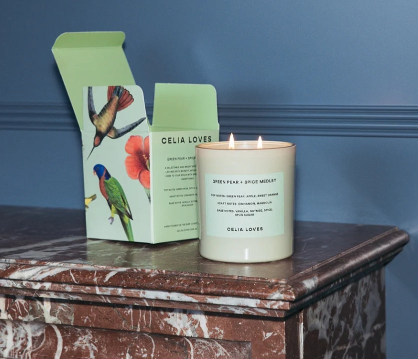 Celia Loves Green Pear + Spice Medley Candle