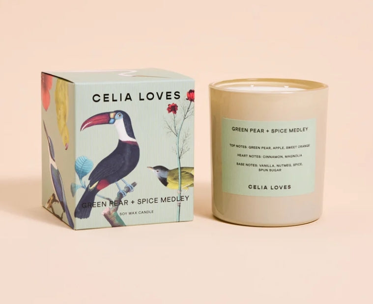 Celia Loves Green Pear + Spice Medley Candle