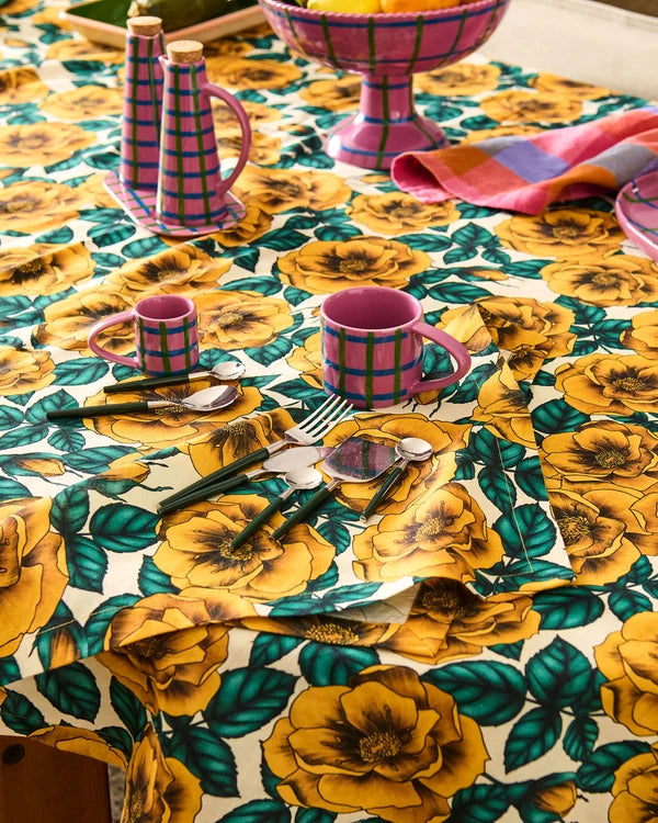 Kip & Co Golden Peony Tablecloth