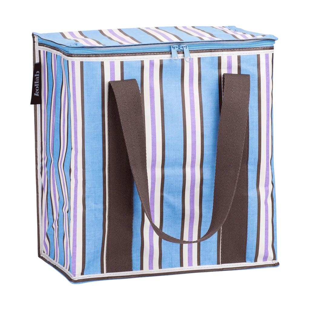 KOLLAB Choc Brown Stripe Cooler Bag